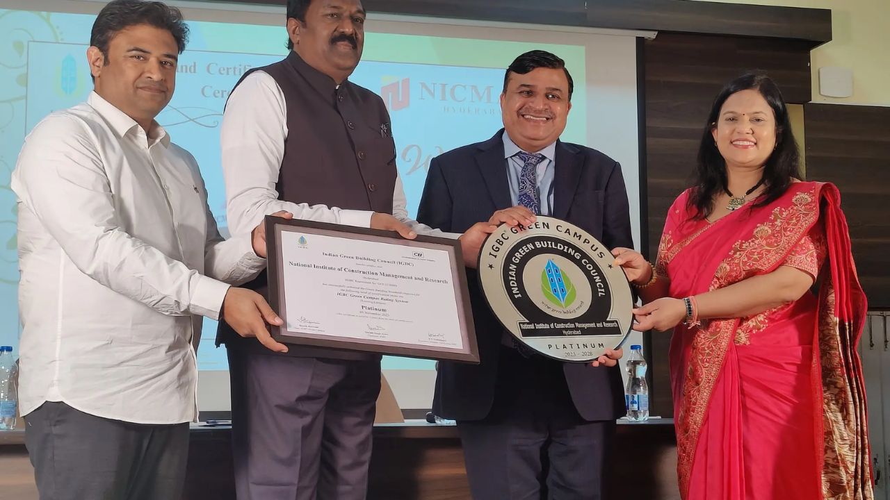 Usthadian Academy / NICMAR Hyderabad Achieves Platinum Certification Under IGBC Green Campus Rating